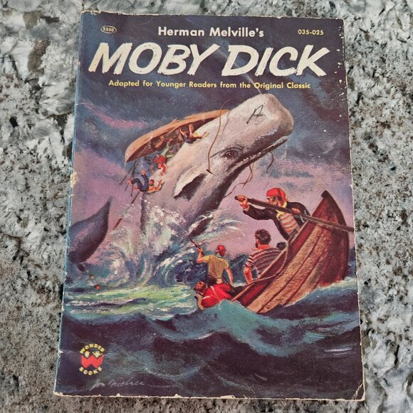 HERMAN MELVILLE'S MOBY DICK 1956 SOFTCOVER BOOK FROM WONDER BOOKS, #035-025 - Picture 1 of 14